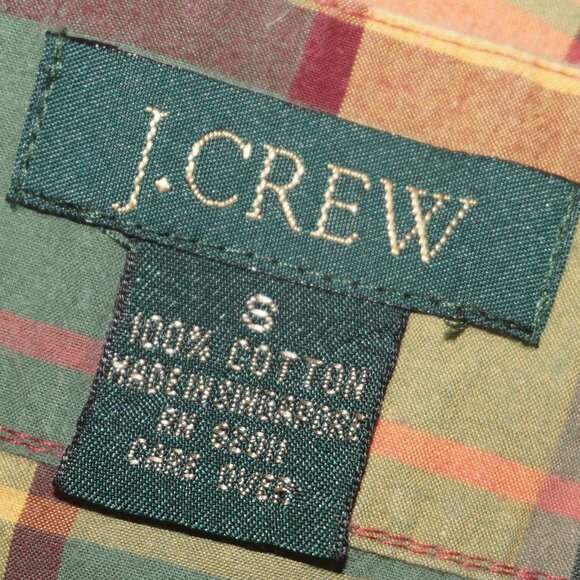Vintage 90s J. Crew Cotton Plaid Wrap Skirt Small - Picture 6 of 7